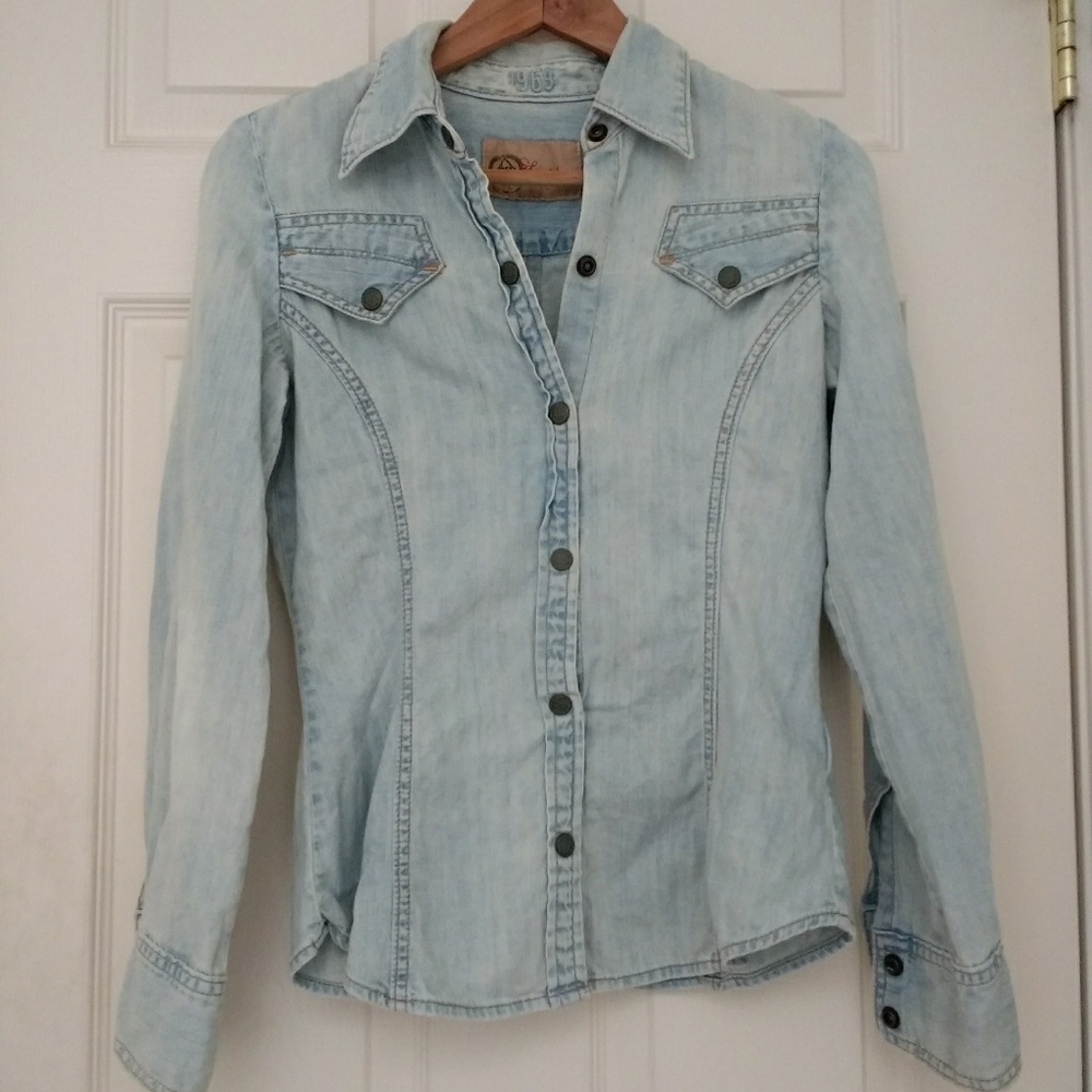 1969 western denim shirt